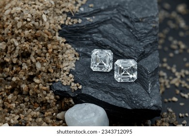 Red diamonds are the rarest and some of the most expensive in the world. Also known as Fancy Reds, they come in a variety of shades ranging from orange-red to brownish red. - Shutterstock ID 2343712095