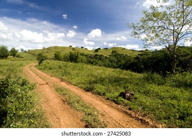 Red Dirt Road In The Dominican Republic