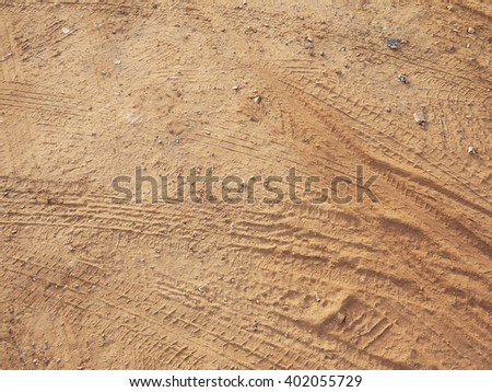 Red Dirt Road texture with Wheel track