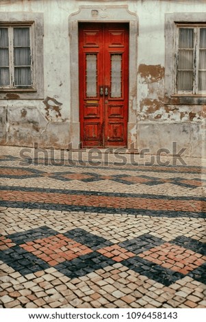 Image, Stock Photo red door, lagos-algarve