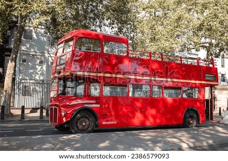 Red Double Decker Bus in London, UK
