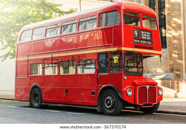 Red Double Decker Bus in\
London, UK