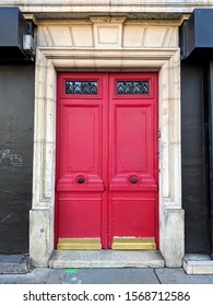 Red Double Doors Building Entry 