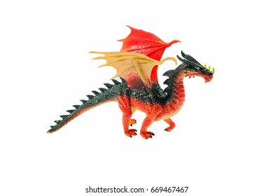 The red dragon toy.
