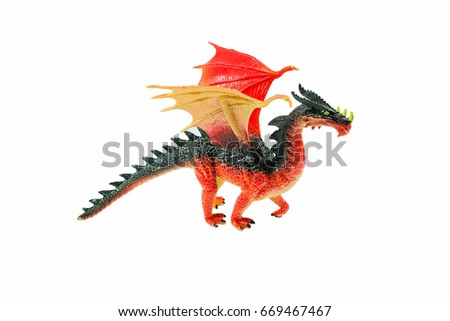 The red dragon toy.