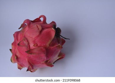 Red Dragonfruit With White Isolated Background