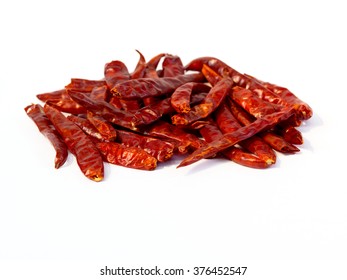 Red dry Chili pepper,isolated on white background - Shutterstock ID 376452547