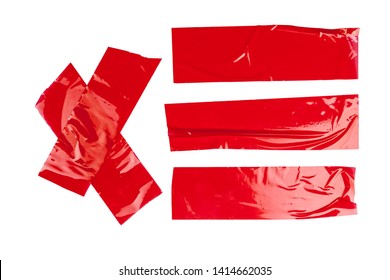 Red Duct Repair Tape Isolated On White Background