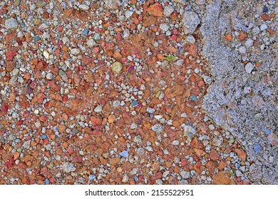 Red Earth Texture Background .realistic Close-up Background