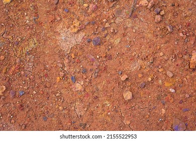 Red Earth Texture Background .realistic Close-up Background