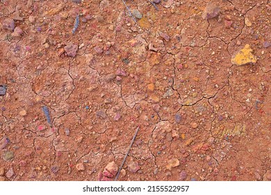 Red Earth Texture Background .realistic Close-up Background