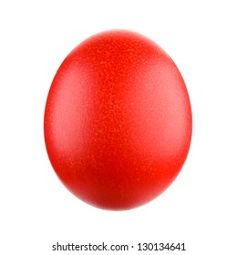 Red Easter Egg Isolated On White