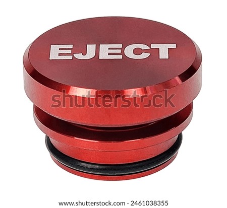 Red eject button side angle used for ejecting something