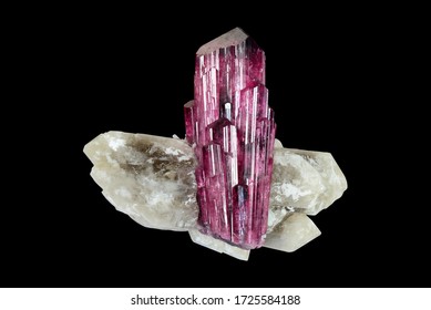 Red elbaite from Malkhan pegmatite field, eastern Russia. 