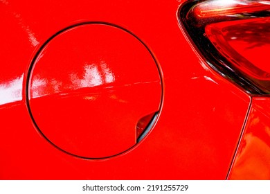 Red Electric Car Fuel Tank Cap

