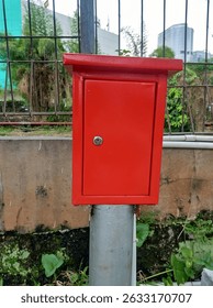 red electrical box, red box, protector