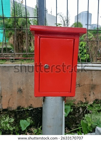 red electrical box, red box, protector
