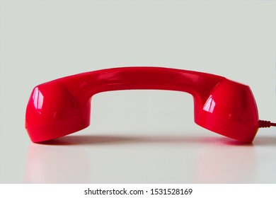 Red Emergency Desk Phone Handset Line