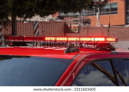 Red Emergency Vehicle Light Bar