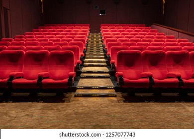 Red Empty Cinema Seat on Movie Theatre 