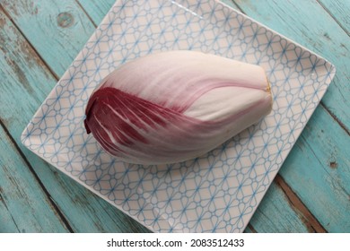 Red Endive On A Plate