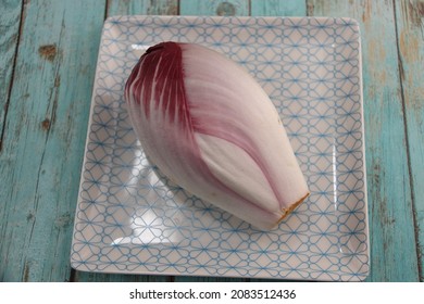 Red Endive On A Plate