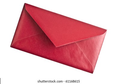 A Red Envelope Isolated On White Background