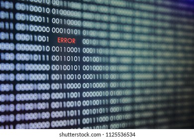 red error message on order binary code background. number one and zero in pattern. on blue background. - Powered by Shutterstock - Get 15% off with code: PIKWIZARD15