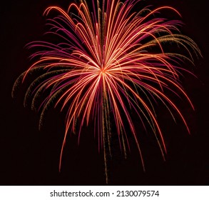 Red exploding Fireworks - Flower