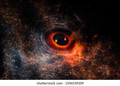 Red eye in midst of Galaxy. Elements of this image furnished by NASA.
