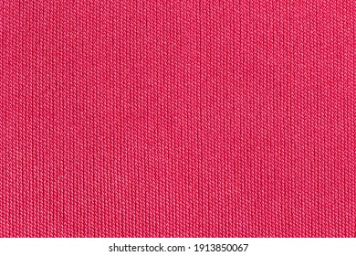 Red Fabric Cloth Polyester Texture Background.