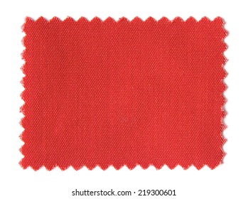 red fabric swatch samples isolated on white background