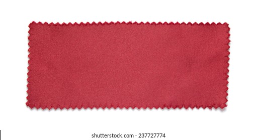 Red Fabric Swatch Samples Isolated On White Background