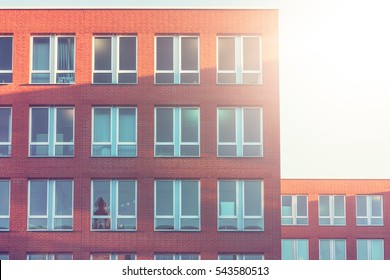 Red Facaded Brick Office Building