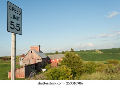 Red Farm In Historic Amana Colonies In Iowa