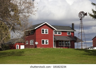 Red Farm House - Seen In Wisconsin