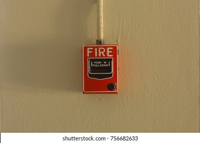 Red Fire Alarm Box On Concrete Stock Photo (edit Now) 756682633