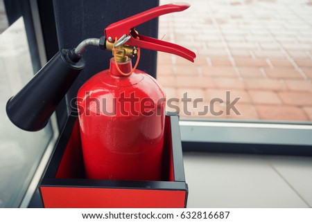 Red fire extinguisher