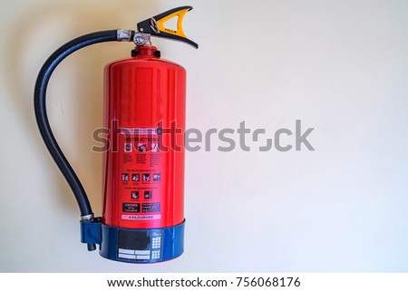 Red fire extinguisher