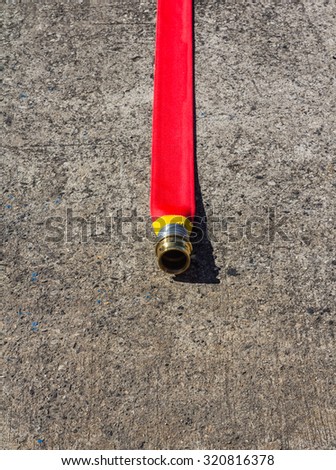 RED FIRE HOSE