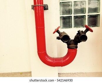 Red fire hydrant