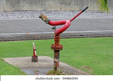 Red fire hydrant