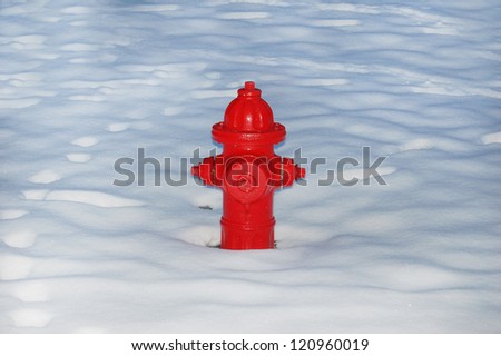 Red Fire Hydrant in the Snow
