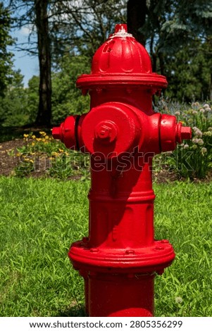 Red fire hydrants indicate a lower flow rate of water