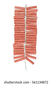 Red Firecrackers isolated on white background