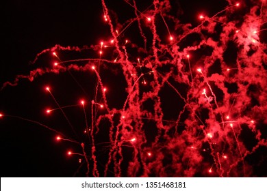 Red Fireworks Disney 