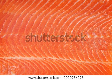 Red fish fillet meat close-up. Trout or salmon, texture and macro photo. Content for an online store or advertising. Extreme close-up.