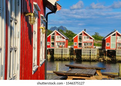 Red Fisherman Houses In Svolvaer