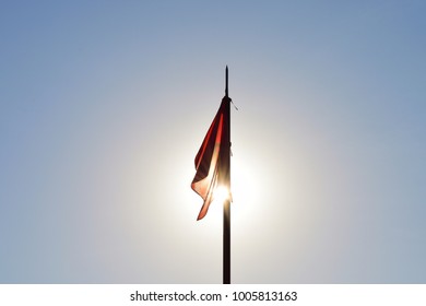A red flag in the backlight