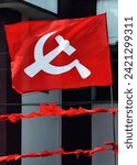 A red flag of communist party of India